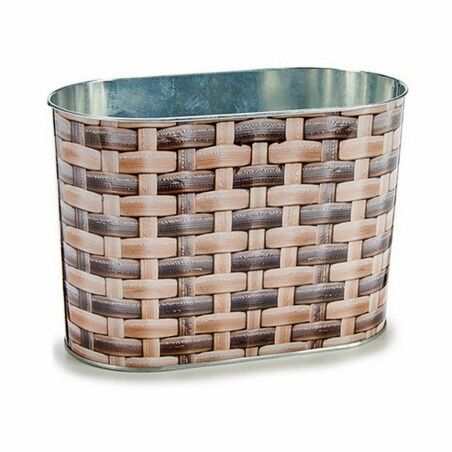 Vaso Ibergarden H18A3528D Metallo vimini Ovale 12,7 x 15 x 23,5 cm (24 Unità)