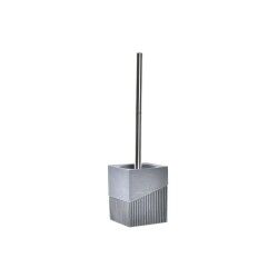 Scopino per il Bagno DKD Home Decor Scandi Argentato Grigio Acciaio inossidabile Alluminio Resina (9,5 x 9,5 x 37 cm)