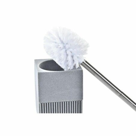 Scopino per il Bagno DKD Home Decor Scandi Argentato Grigio Acciaio inossidabile Alluminio Resina (9,5 x 9,5 x 37 cm)