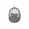 Sedia da giardino sospesa DKD Home Decor 90 x 70 x 110 cm Grigio rattan sintetico Alluminio (92 x 70 x 113 cm)