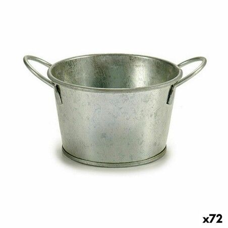 Vaso Ibergarden F60325-B Argentato Zinco Secchio 17,8 x 8 x 12,3 cm (72 Unità)