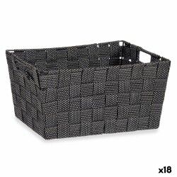 Cestino Multiuso Kipit A3-6883 Nero Stoffa 30 x 14 x 20 cm 20 x 14 x 30 cm (18 Unità)