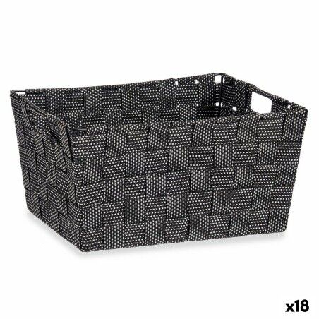 Cestino Multiuso Kipit A3-6883 Nero Stoffa 30 x 14 x 20 cm 20 x 14 x 30 cm (18 Unità)