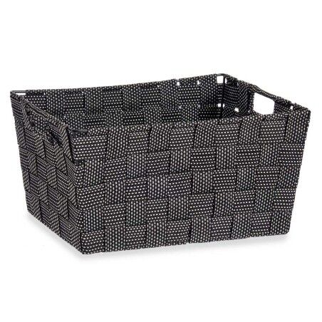 Cestino Multiuso Kipit A3-6883 A3-6883 Nero Poliestere Stoffa Intrecciato (18 Unità)