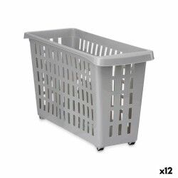 Contenitore per Sistemare per Mobile da Cucina Kipit G-327-1 Grigio 17,5 x 26 x 46 cm Con ruote (12 Unità)