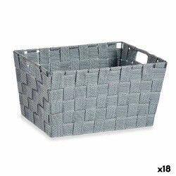Cestino Multiuso Kipit A3-6883 Grigio Stoffa 5 L 30,4 x 14 x 20 cm (18 Unità)