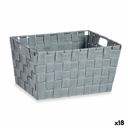 Cestino Multiuso Kipit A3-6883 Grigio Stoffa 5 L 30,4 x 14 x 20 cm (18 Unità)