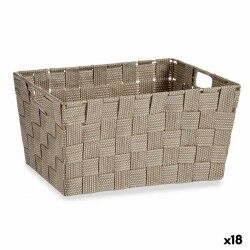 Cestino Multiuso Kipit A3-6883 Marrone Stoffa 5 L 30,4 x 14 x 20 cm (18 Unità)