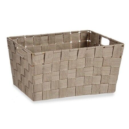 Cestino Multiuso Kipit A3-6883 Marrone Stoffa 5 L 30,4 x 14 x 20 cm (18 Unità)
