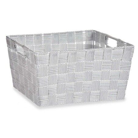 Cestino Multiuso Kipit A3-6883 Bianco Stoffa 30,4 x 14 x 20 cm (18 Unità)