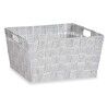 Cestino Multiuso Kipit A3-6883 Bianco Stoffa 30,4 x 14 x 20 cm (18 Unità)