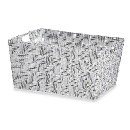 Cestino Multiuso Kipit A3-6883 Bianco Stoffa 30,4 x 14 x 20 cm (18 Unità)