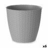 Vaso Stefanplast Grigio Plastica 24 x 22,3 x 24 cm (6 Unità)