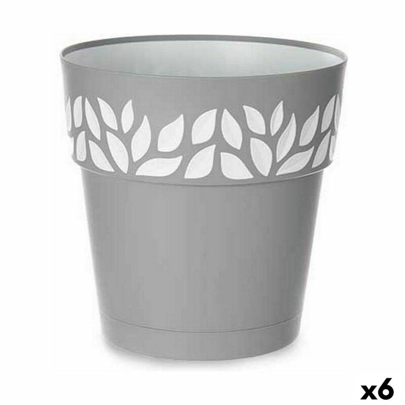Vaso Autoirrigante Stefanplast Cloe Grigio Plastica 29 x 29 x 29 cm (6 Unità) Vaso Autoirrigante Stefanplast Cloe Grigio Plastica 29 x 29 x 29 cm (6 Unità)