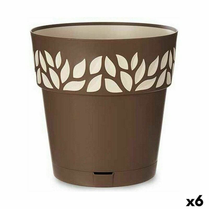 Vaso Autoirrigante Stefanplast Cloe Marrone Plastica 29 x 29 x 29 cm (6 Unità) Vaso Autoirrigante Stefanplast Cloe Marrone Plastica 29 x 29 x 29 cm (6 Unità)