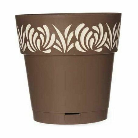 Vaso Autoirrigante Stefanplast Gaia Marrone Plastica 25 x 25 x 25 cm (6 Unità)