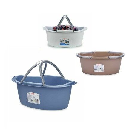 Cesto per i Panni Stefanplast PR181A Plastica 25 L 59 x 23 x 38 cm Con manici (30 Unità)