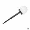 Faro Ibergarden 10 CM BALL Bianco Nero Plastica 10 x 34,5 x 10 cm Sfera Ricarica a luce solare (12 Unità)