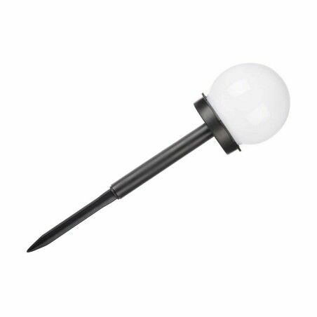 Faro Ibergarden 10 CM BALL Bianco Nero Plastica 10 x 34,5 x 10 cm Sfera Ricarica a luce solare (12 Unità)