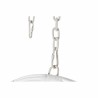 Sedia da giardino sospesa DKD Home Decor 90 x 70 x 110 cm Grigio Metallo rattan sintetico Bianco