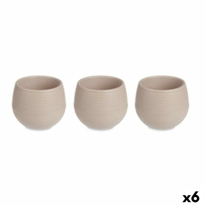 Set di Vasi Ibergarden ES0301214S3 Taupé Plastica 12 x 12 x 11 cm (6 Unità) Set di Vasi Ibergarden ES0301214S3 Taupé Plastica 12 x 12 x 11 cm (6 Unità)