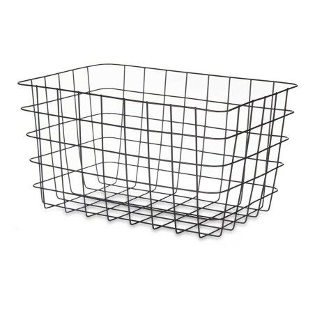 Cestino Multiuso Kinvara W5759K-L BLACK Nero Metallo 38,5 x 20,5 x 28 cm Rettangolare (6 Unità)