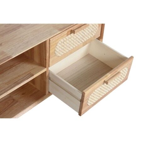 Mobile TV Home ESPRIT Naturale Metallo Legno d'albero della gomma 120 x 30 x 48 cm