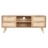 Mobile TV Home ESPRIT Naturale Metallo Legno d'albero della gomma 120 x 30 x 48 cm